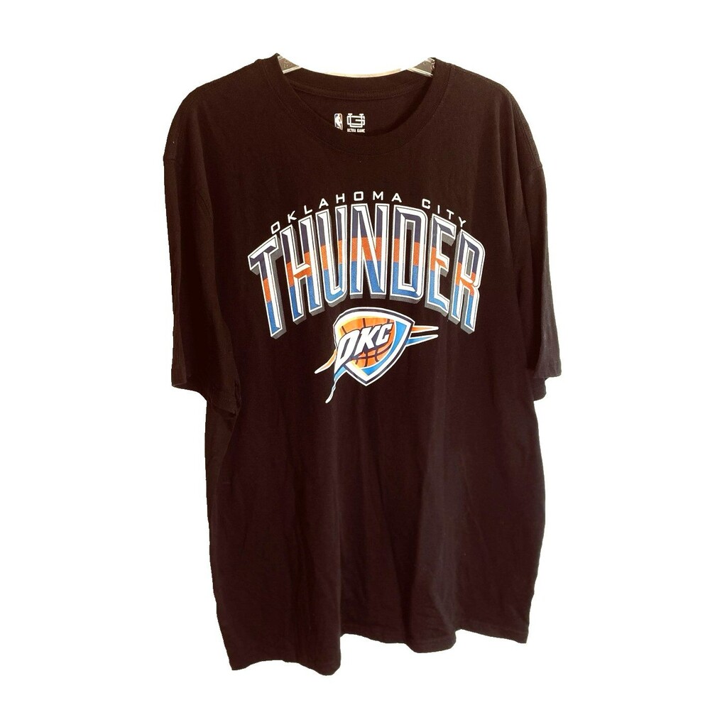 Oklahoma City Thunder Mens T-Shirt 2XL Black Ultra Game Short Sleeves
